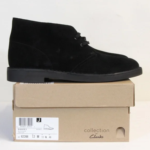 Clarks Bushacre 2 Chukka Boots Black Suede 12 M Clarks Men main image 2